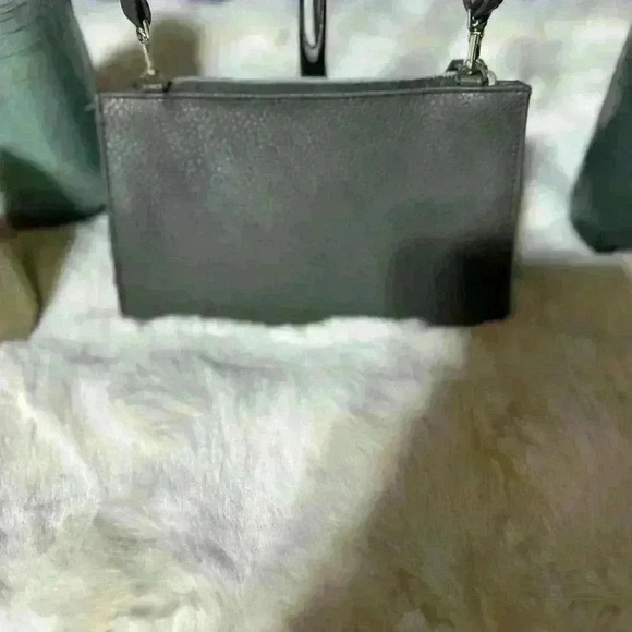 Nicole By Nicloe Miller Gray Mini Crossbody Detachable Strap Jars Not Included - Picture 4 of 14